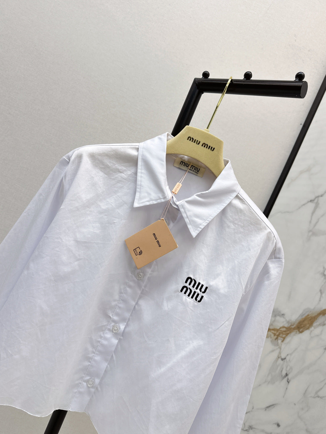 Miu 25fw embroidered shirt