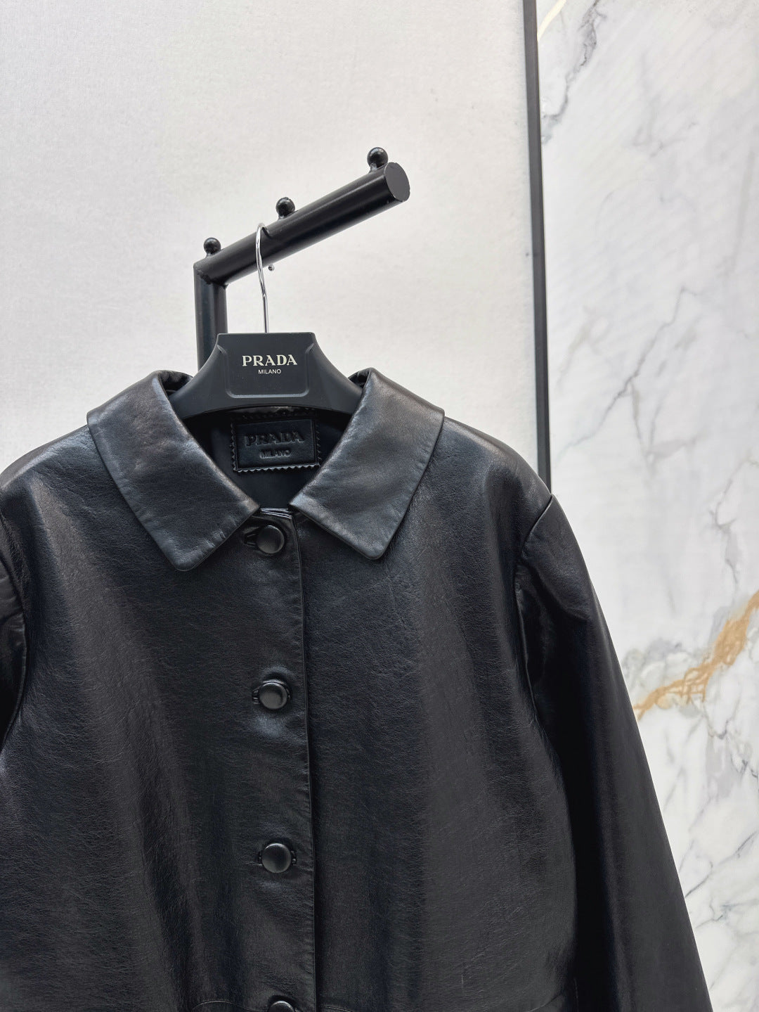 Pra 25fw leather jacket