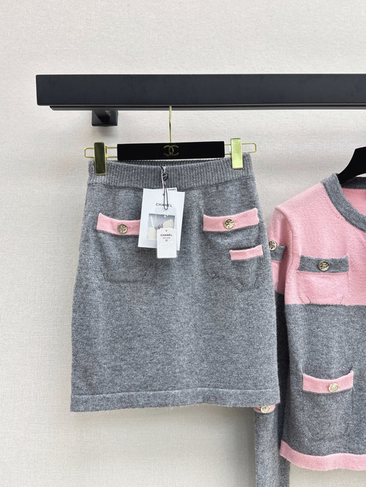 Chan 25fw cashmere knit suit