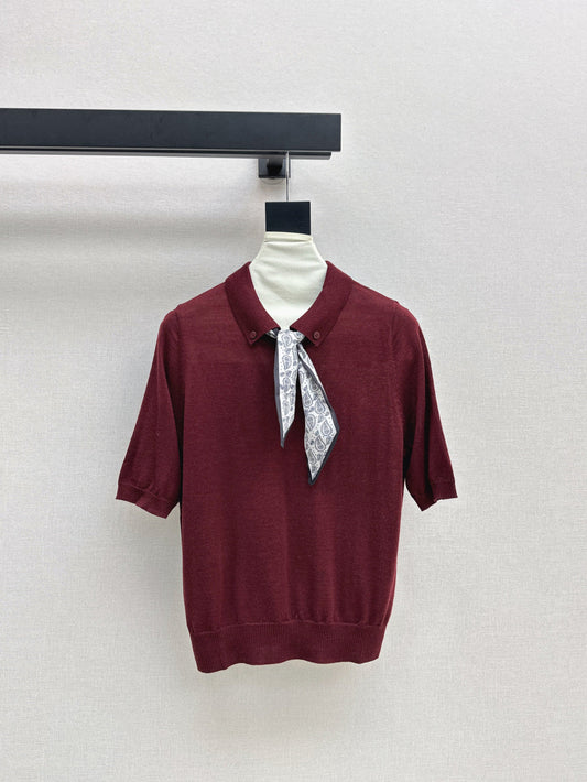 CD 25fw scarf knitted shirt