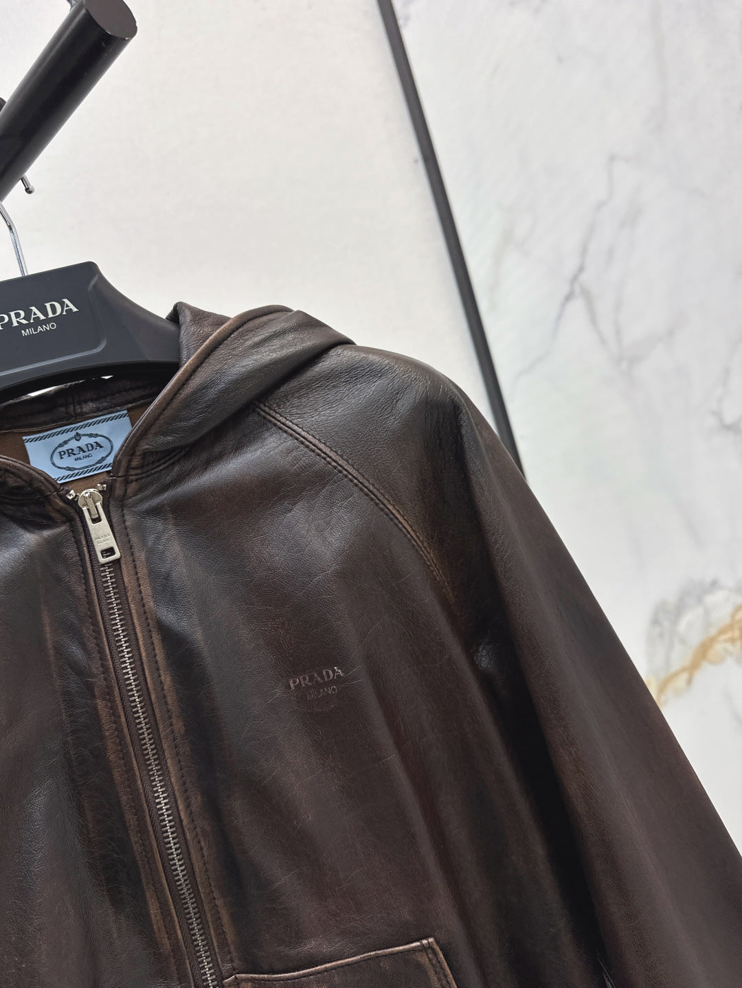 Pra 25fw leather jacket