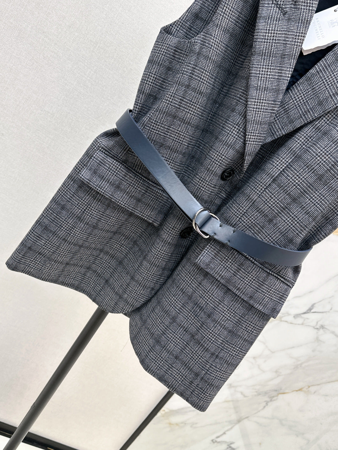 Brun 25fw plaid vest