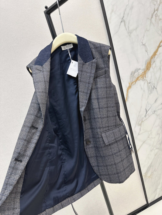 Brun 25fw plaid vest