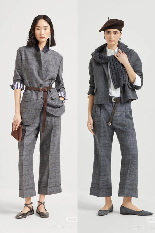 Brune 25fw plaid blazer