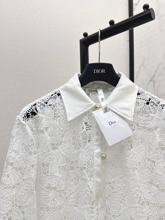 CD 25fw lace shirt dress