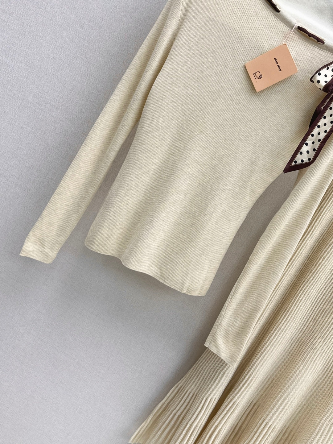 Miu 25fw knitted suit