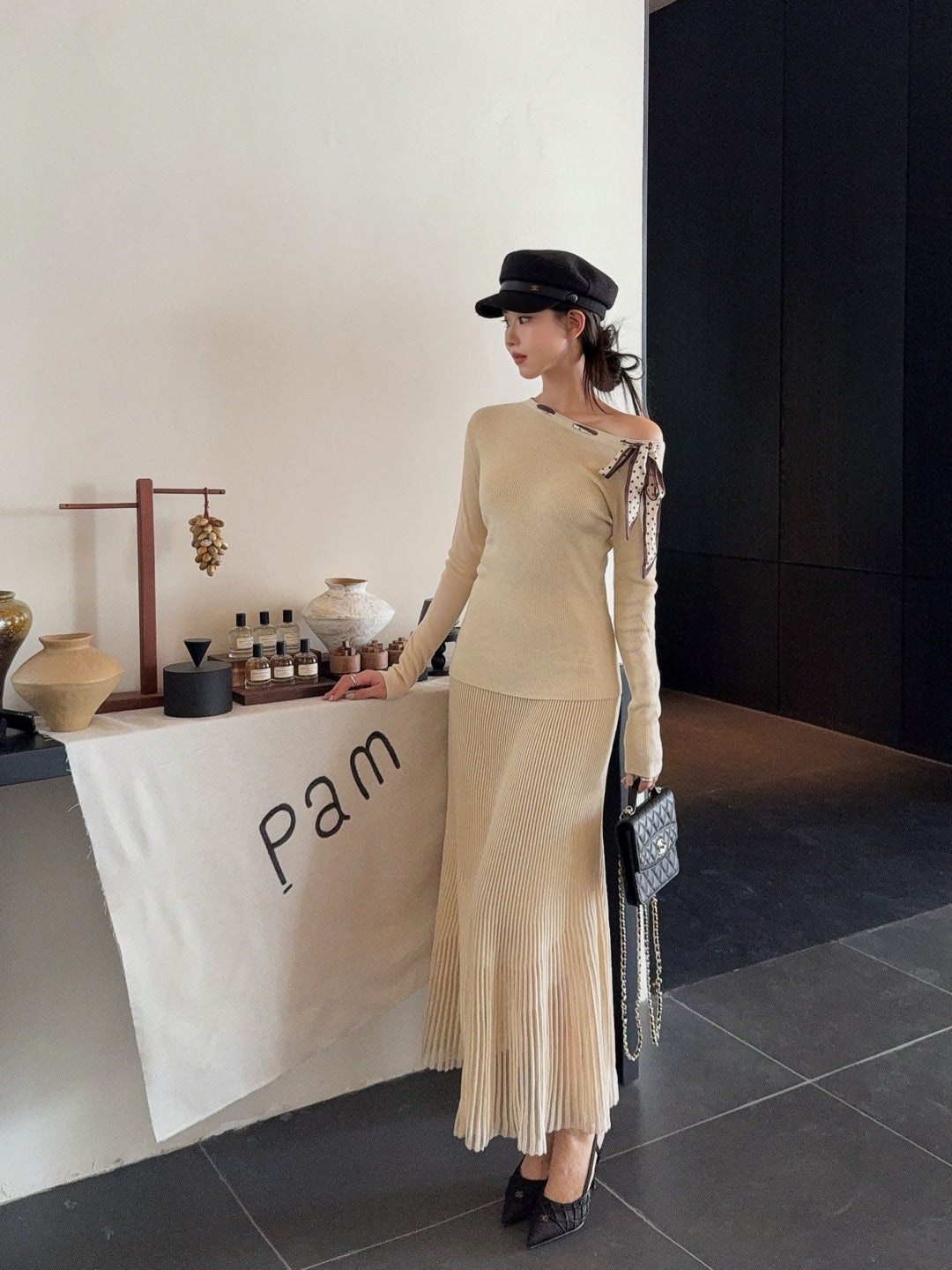 Miu 25fw knitted suit