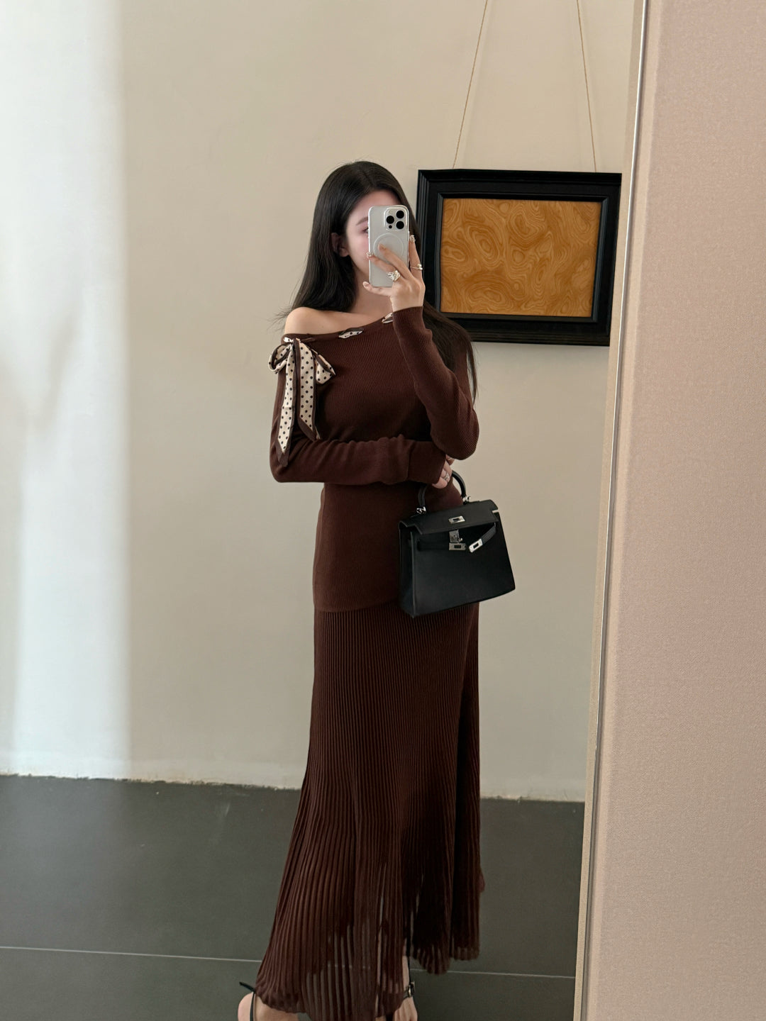 Miu 25fw knitted suit