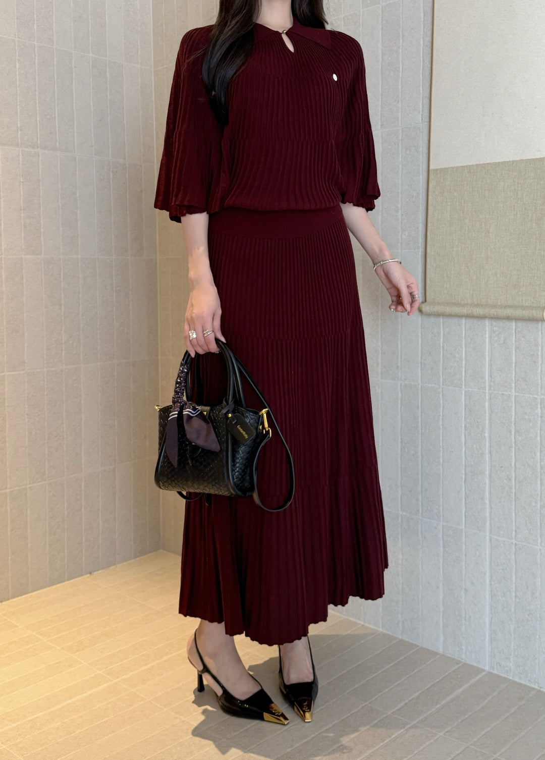 Miu 25fw knitted suit