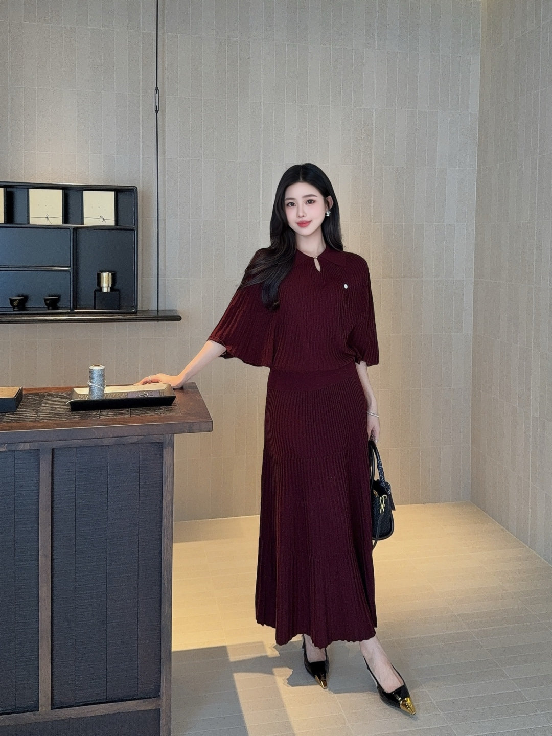 Miu 25fw knitted suit