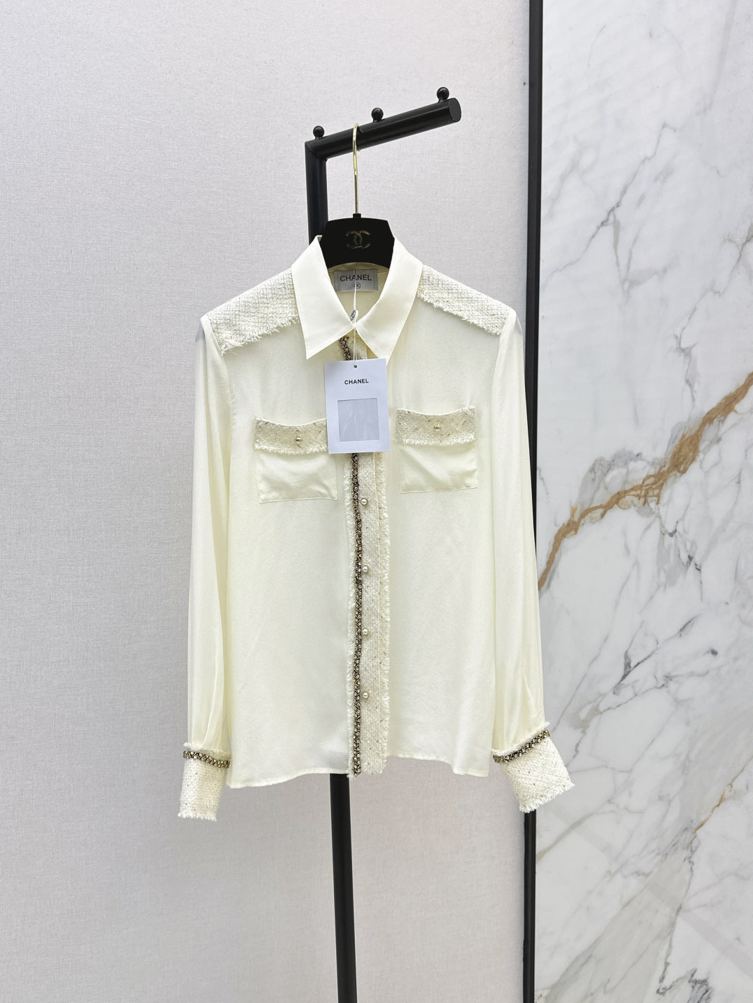 Chan 25fw woven silk shirt