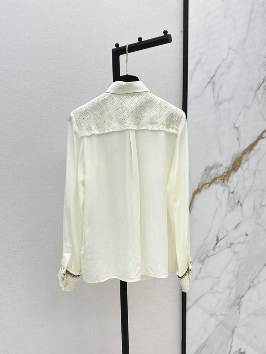 Chan 25fw woven silk shirt