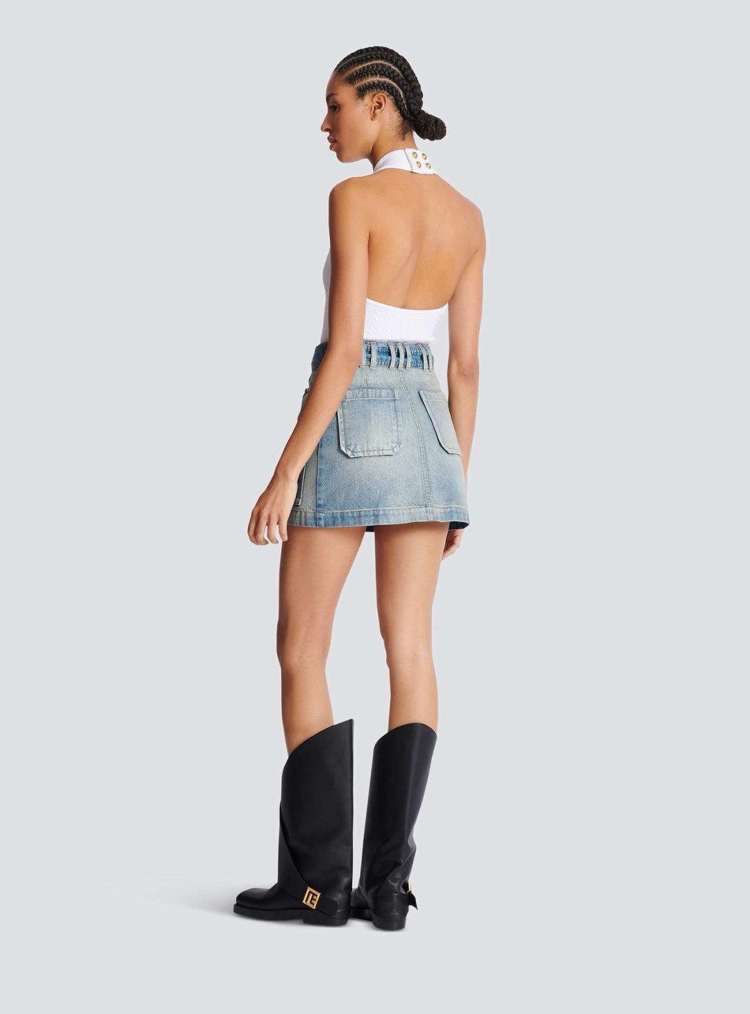 Balm 25fw denim skirt