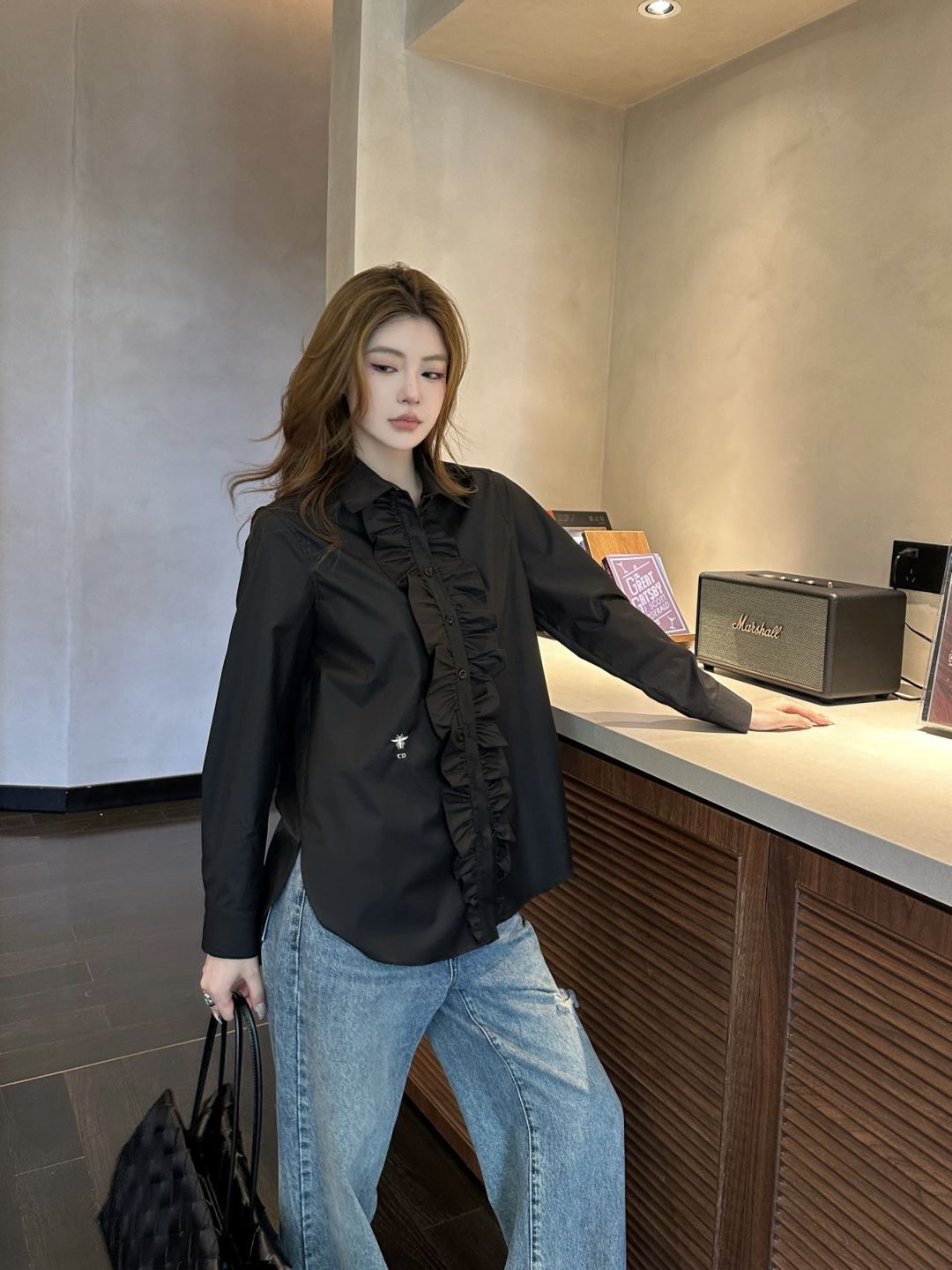 CD 25fw ruffle shirt
