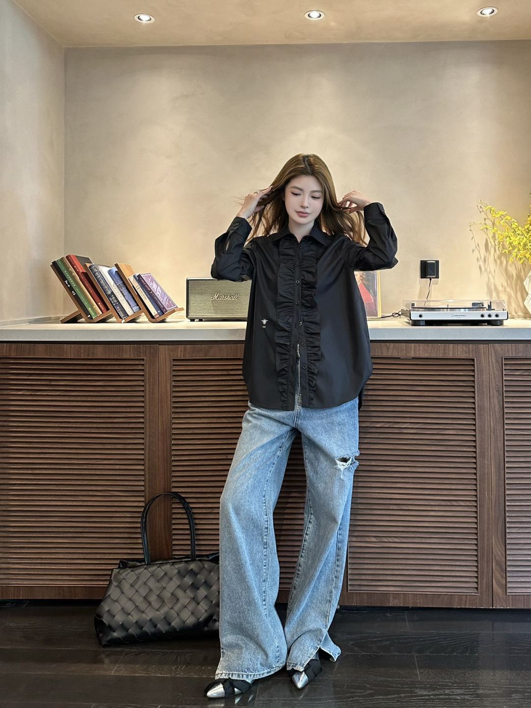 CD 25fw ruffle shirt