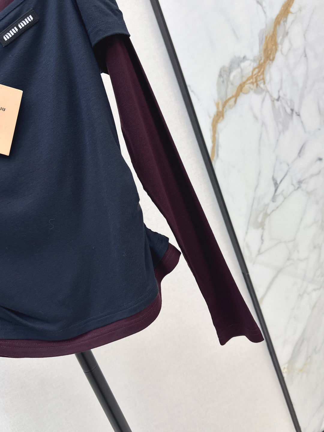 Miu 25fw off-shoulder shirt
