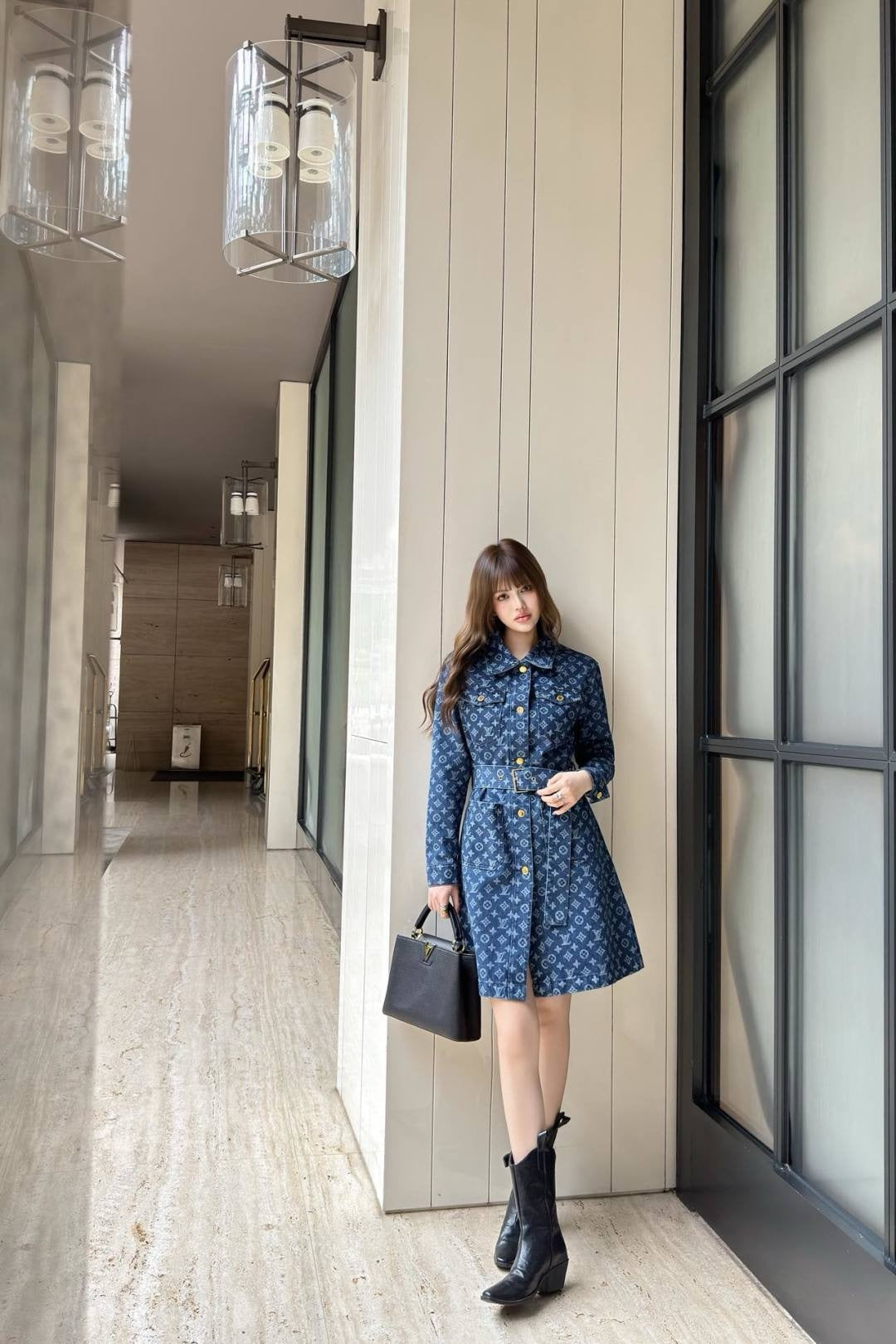 Louis 25fw jacquard dress