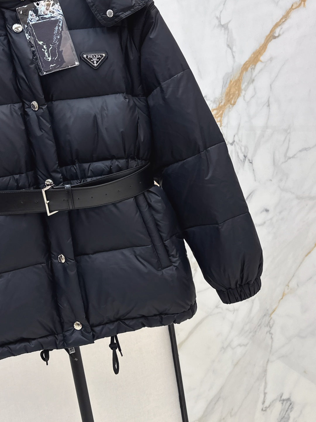 Pra 25fw removable sleeves down jacket