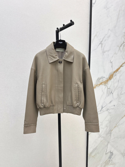 Pra 25fw leather jacket