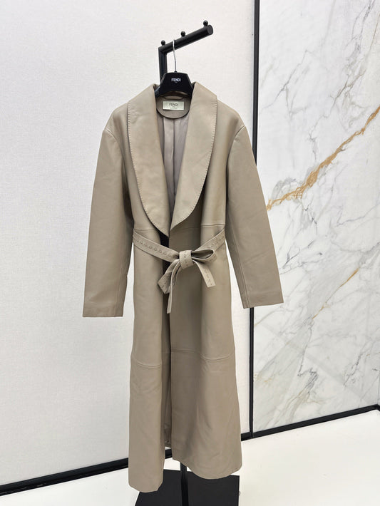 Fend 25fw leather coat