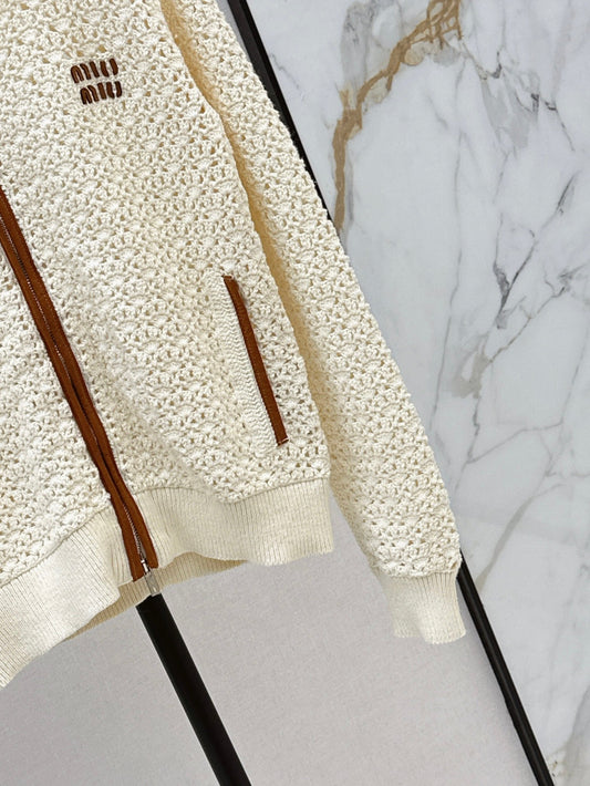 Miu 25fw knitted jacket
