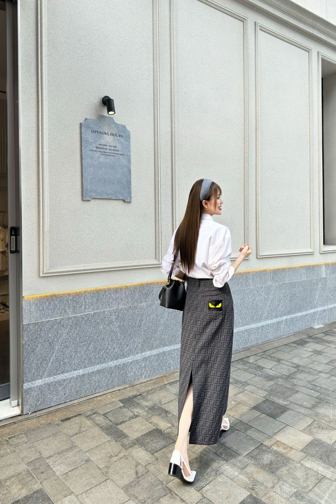 Fend 25fw jacquard skirt