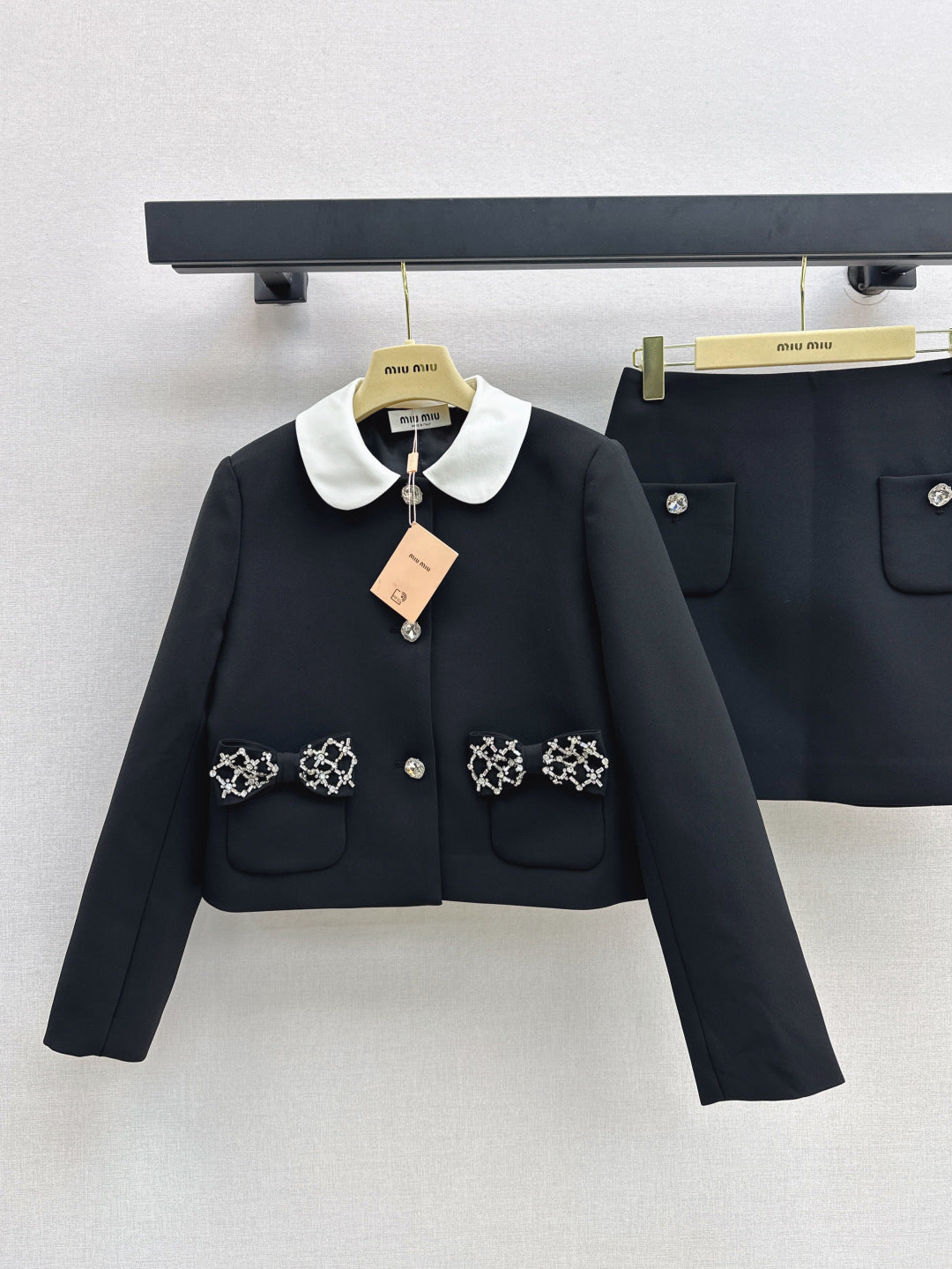 Miu 25fw rhinestone suit