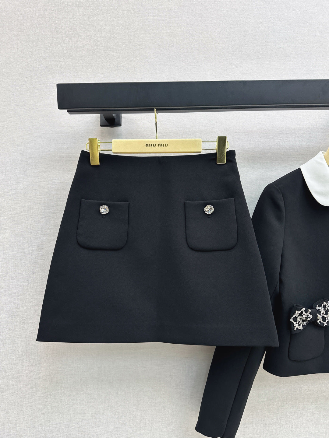 Miu 25fw rhinestone suit