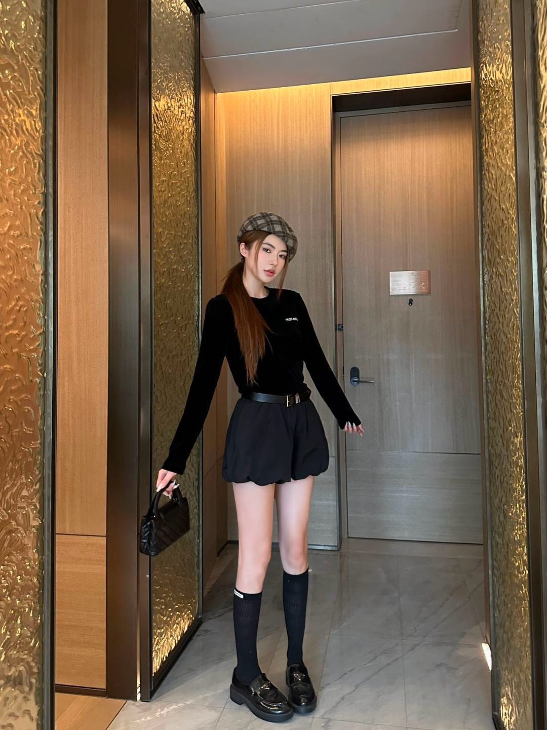 Miu 25fw velvet shirt