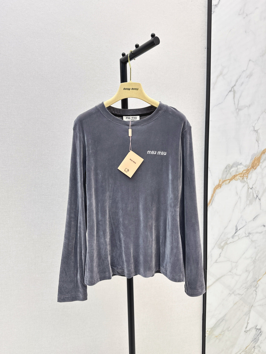 Miu 25fw velvet shirt