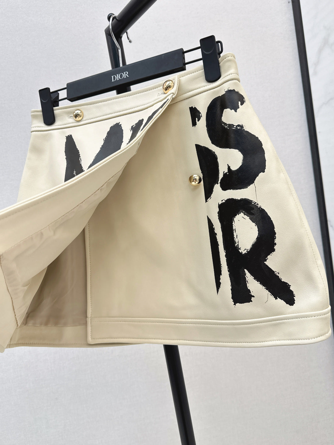 CD 25fw leather skirt