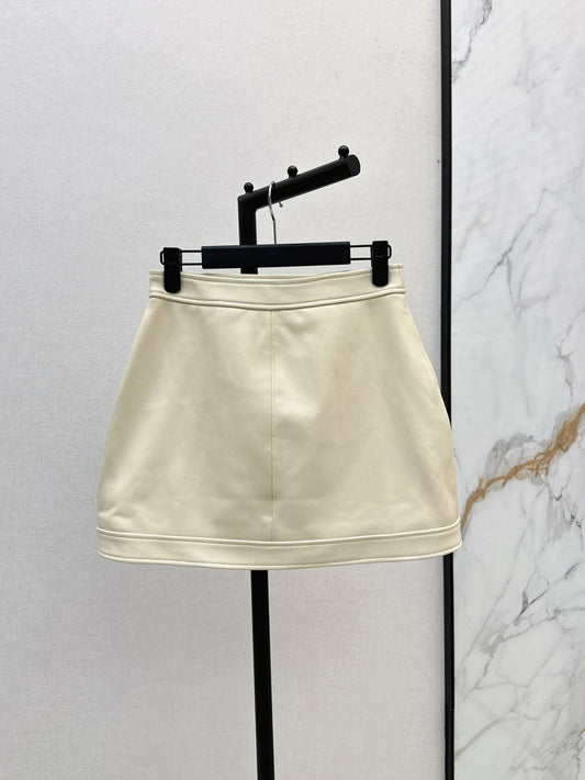 CD 25fw leather skirt