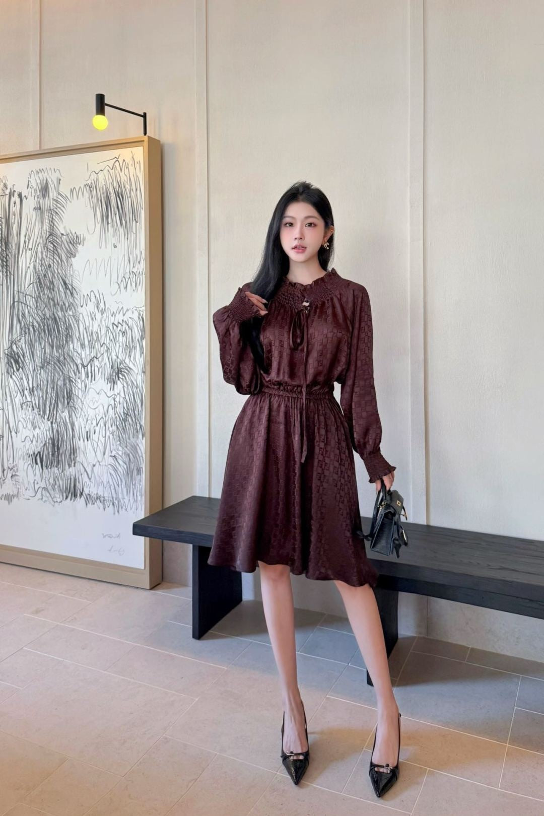 Fend 25fw jacquard dress