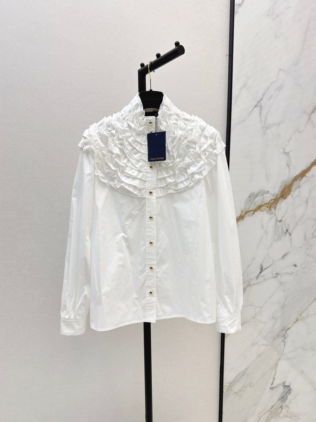 Louis 25fw ruffle shirt