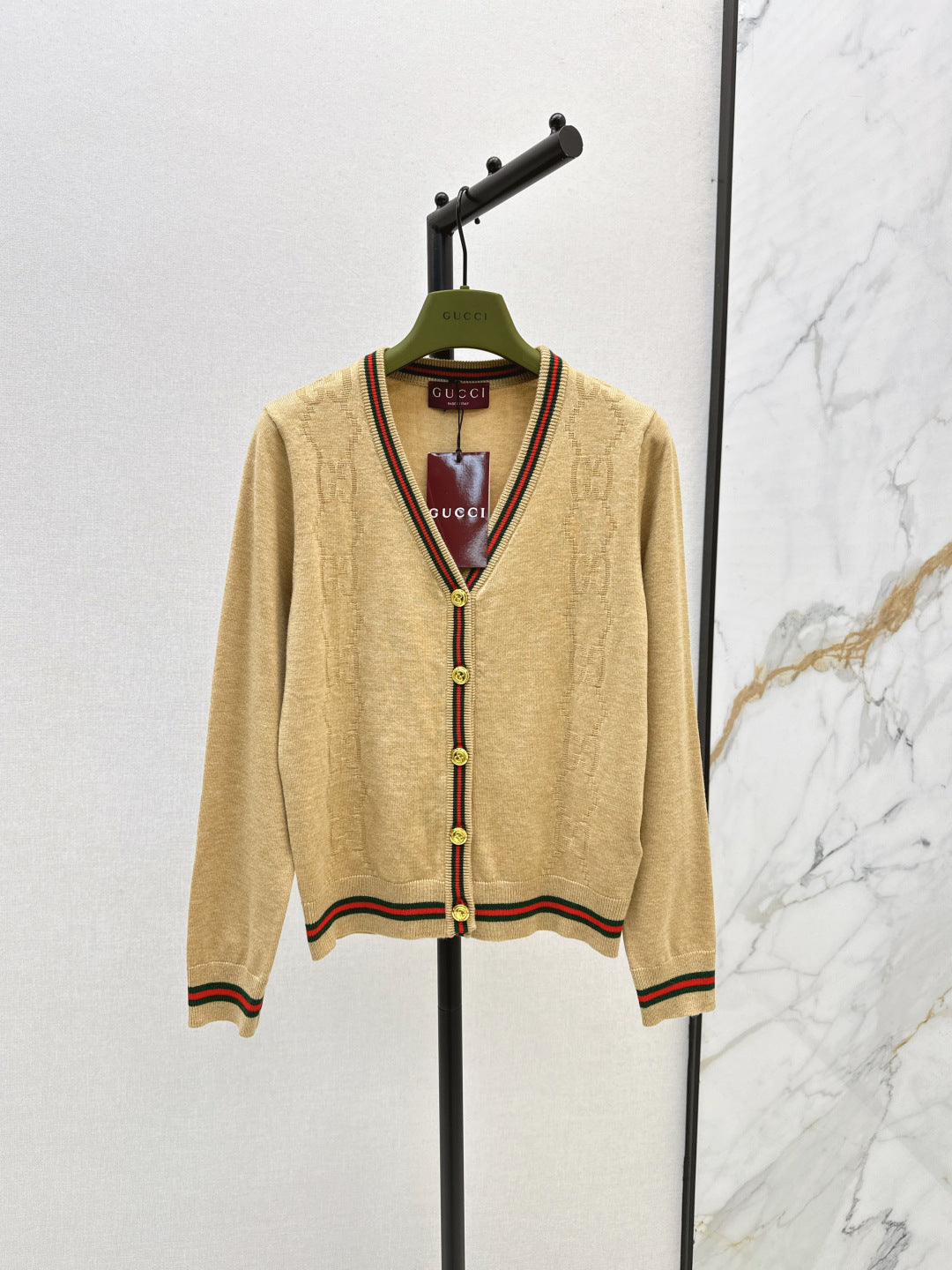 Guc 25fw jacquard cardigan