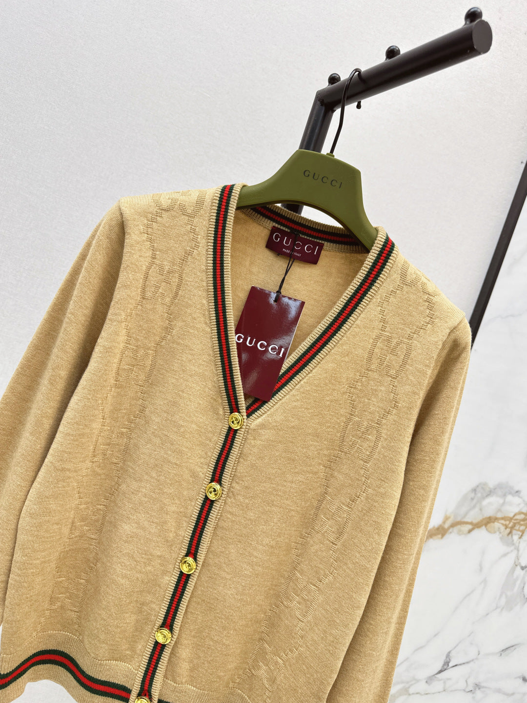Guc 25fw jacquard cardigan