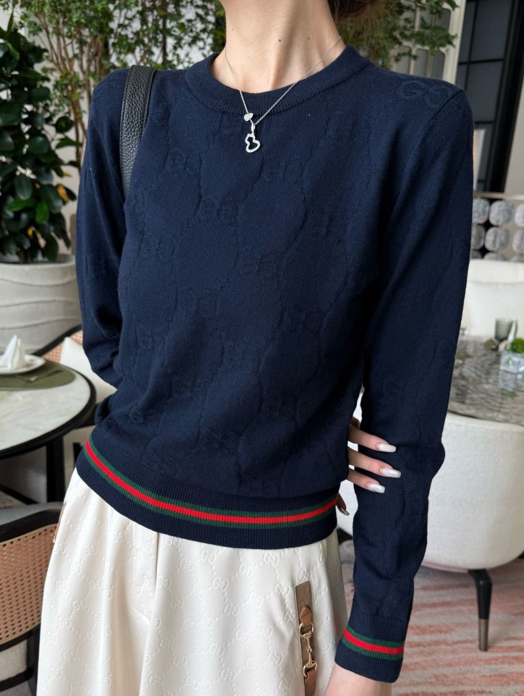 Guc 25fw jacquard sweater