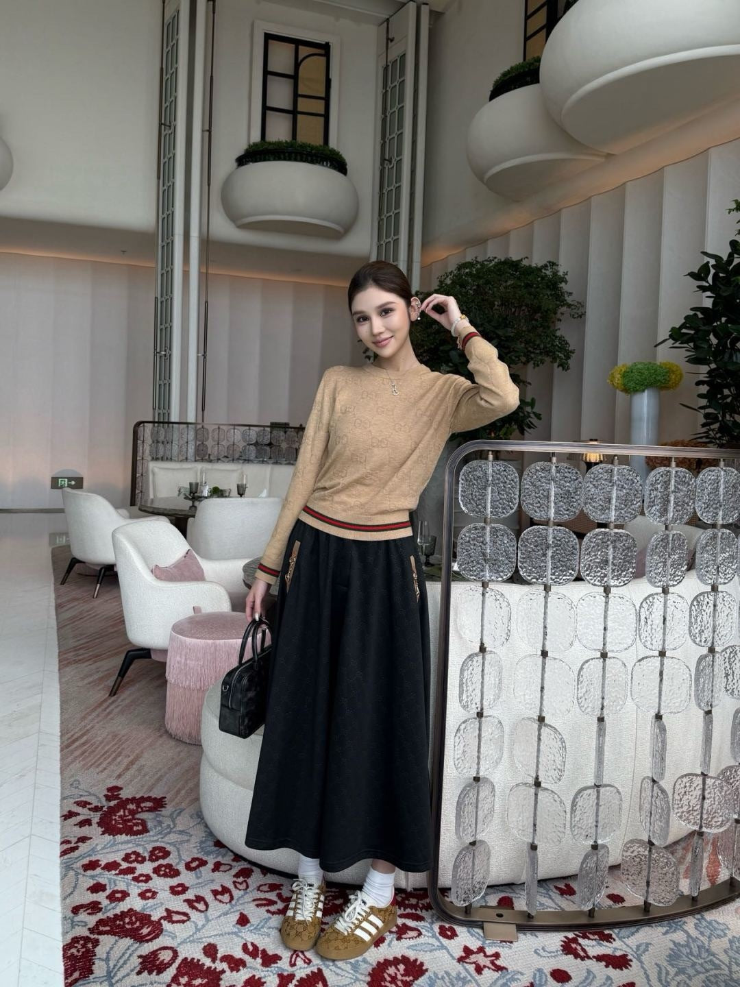 Guc 25fw jacquard sweater