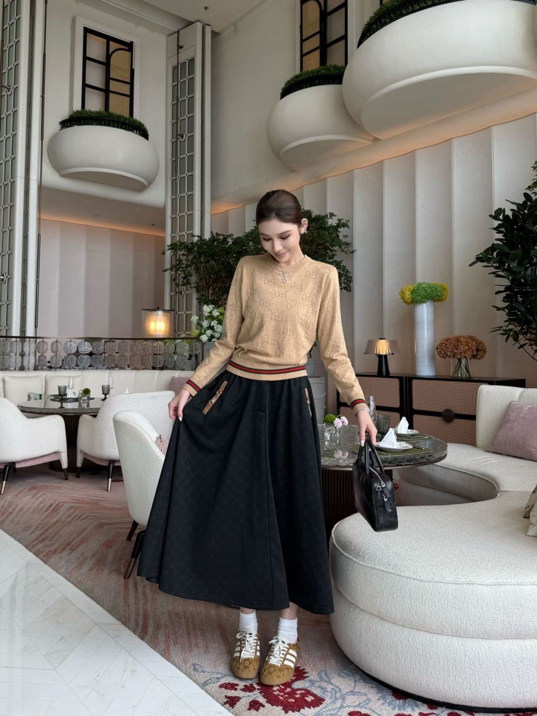 Guc 25fw jacquard skirt