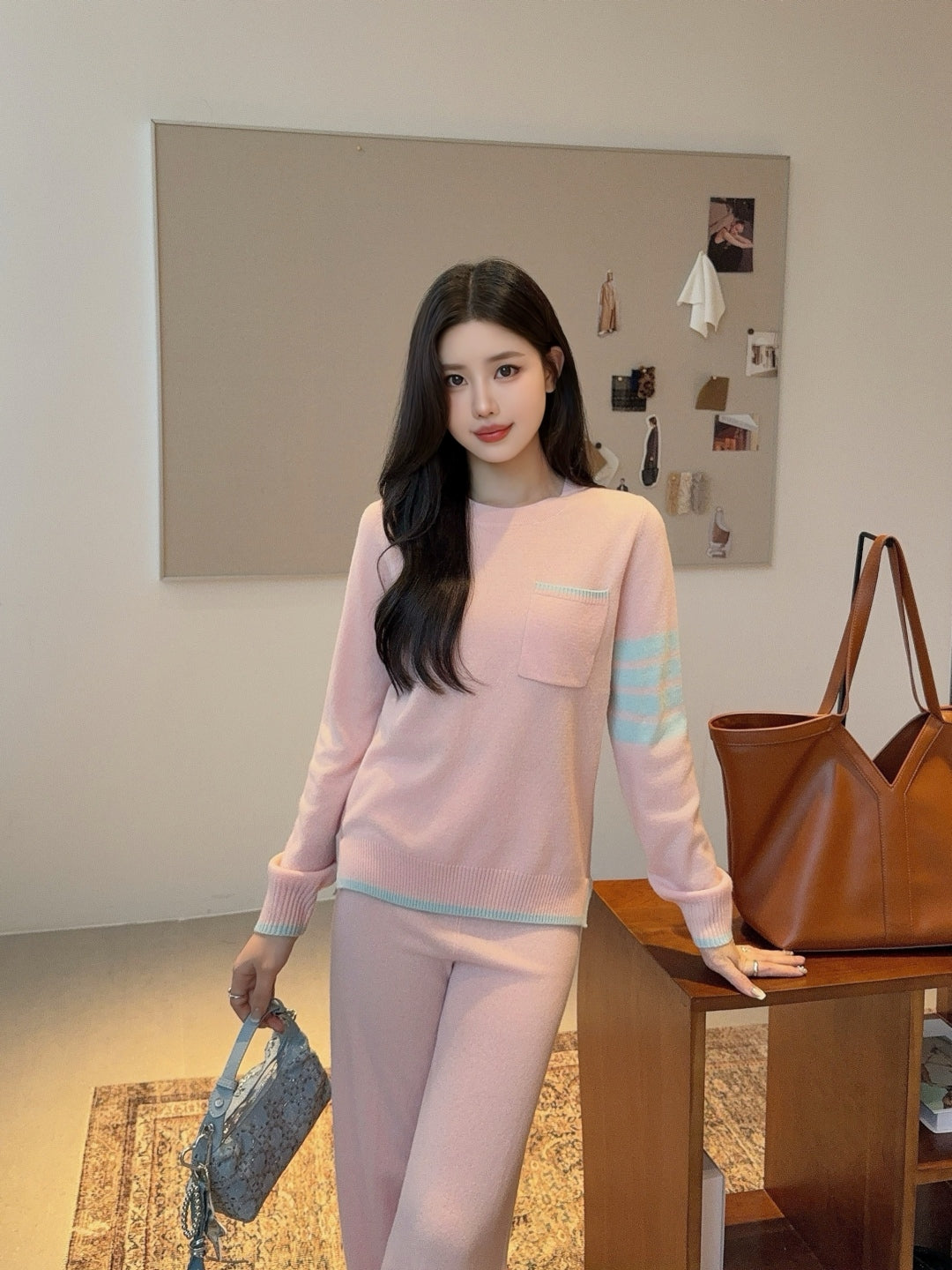Thom 25fw knitted suit