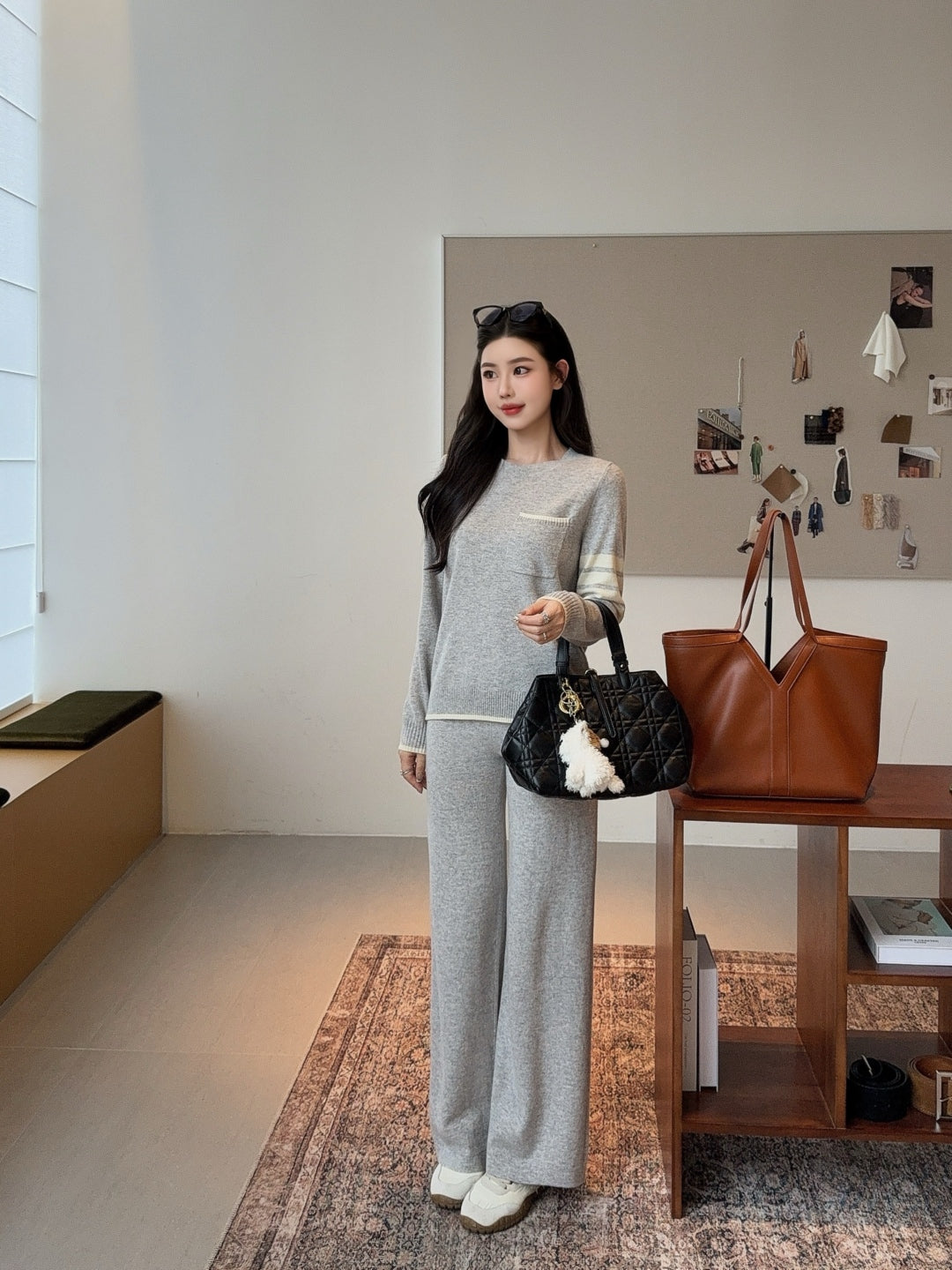 Thom 25fw knitted suit