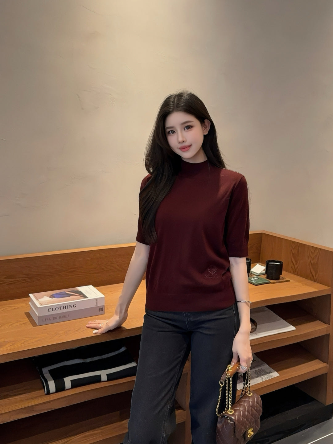 Loro 25fw knitted shirt