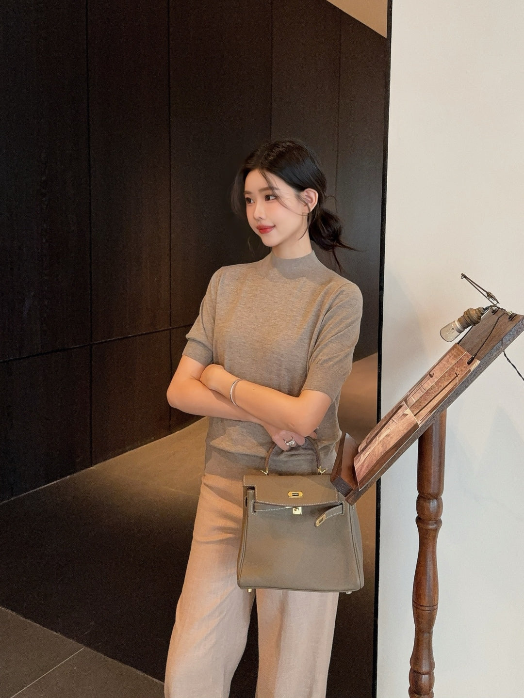 Loro 25fw knitted shirt