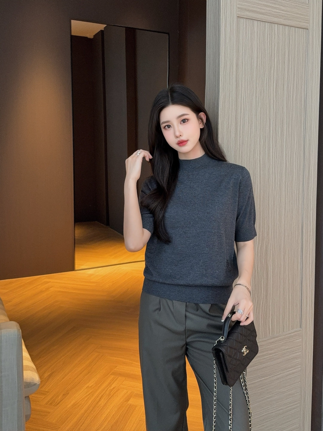 Loro 25fw knitted shirt