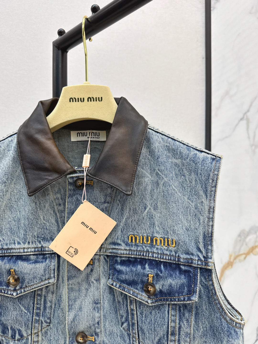 Miu 25fw denim vest