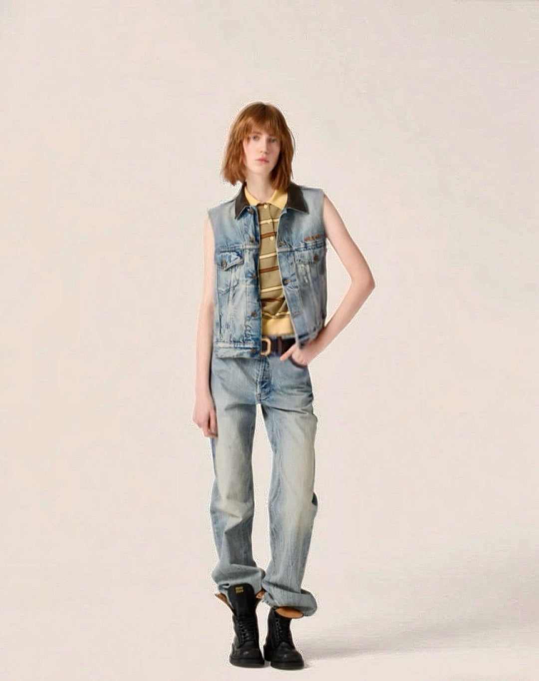 Miu 25fw denim vest