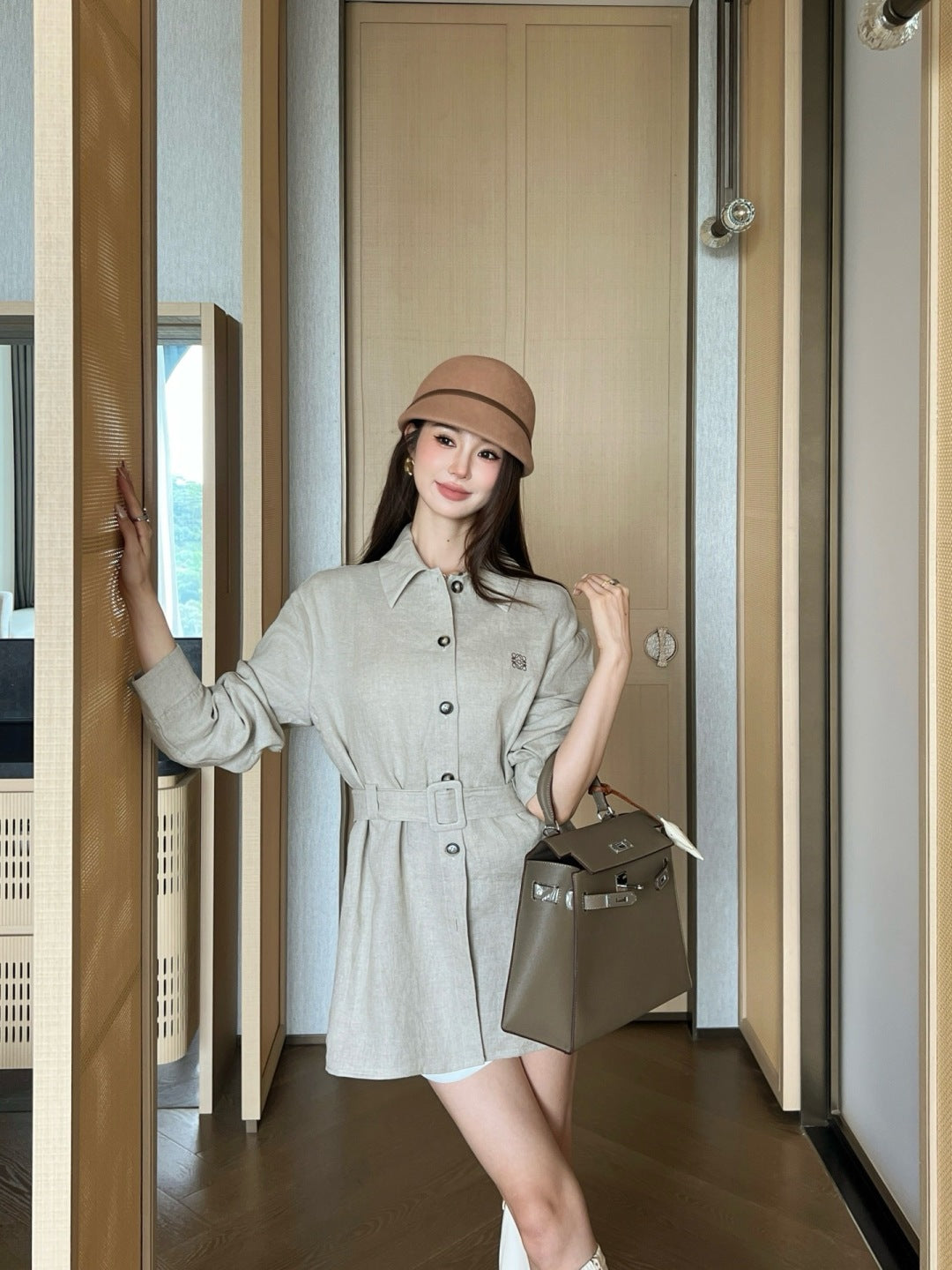 Loe 25fw linen coat