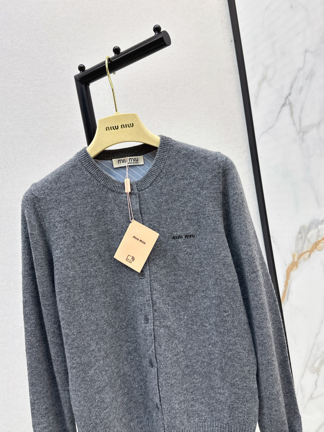 Miu 25fw knitted cardigan