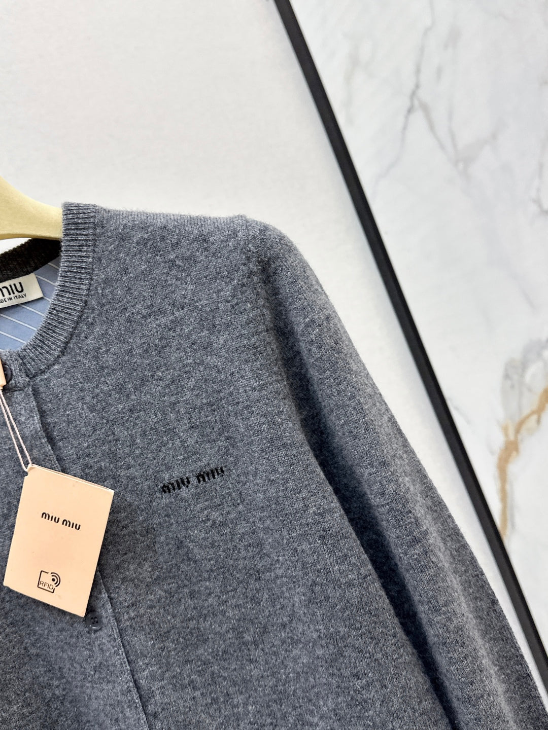 Miu 25fw knitted cardigan