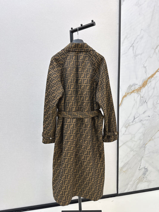 Fend 25fw jacquard trench coat